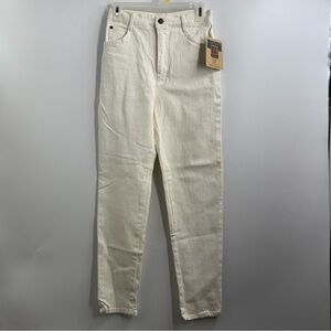 Vintage North West Blue Mom Jeans 8 Cream High Rise USA Deadstock NWT